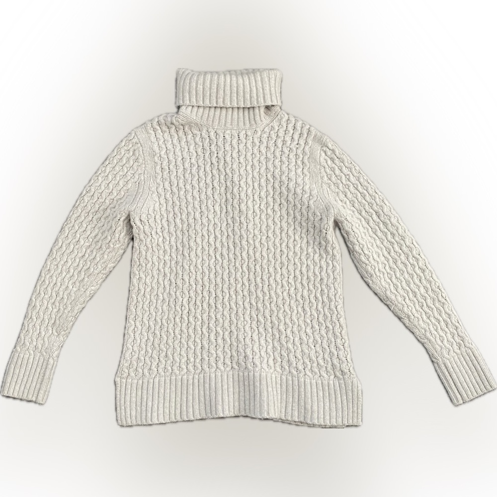 J. Crew Wool Blend Cable Knit Turtleneck Sweater - Size S/M